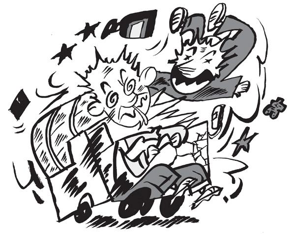 开心故事:村口练倒立