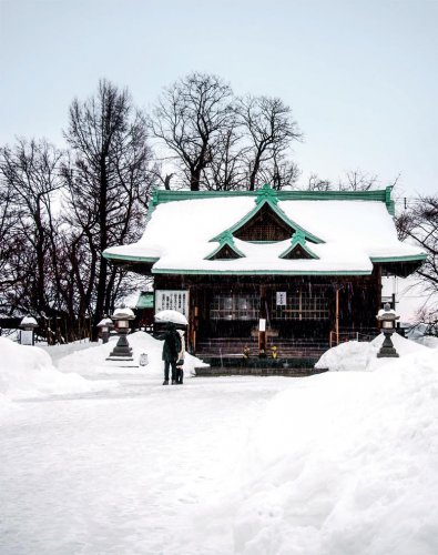 北海道物哀式的自然风光,更多是一种纯白的小镇式的浪漫